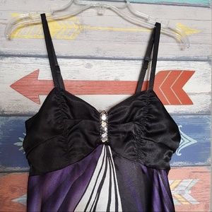 《Venus》Midi Dress•Sequin•Purple•Black